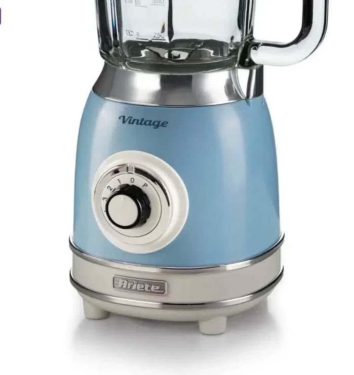 Liquidificador Vintage Azul Copo de Vidro 1,5L 220V 1000W Ariete - Imagem 2